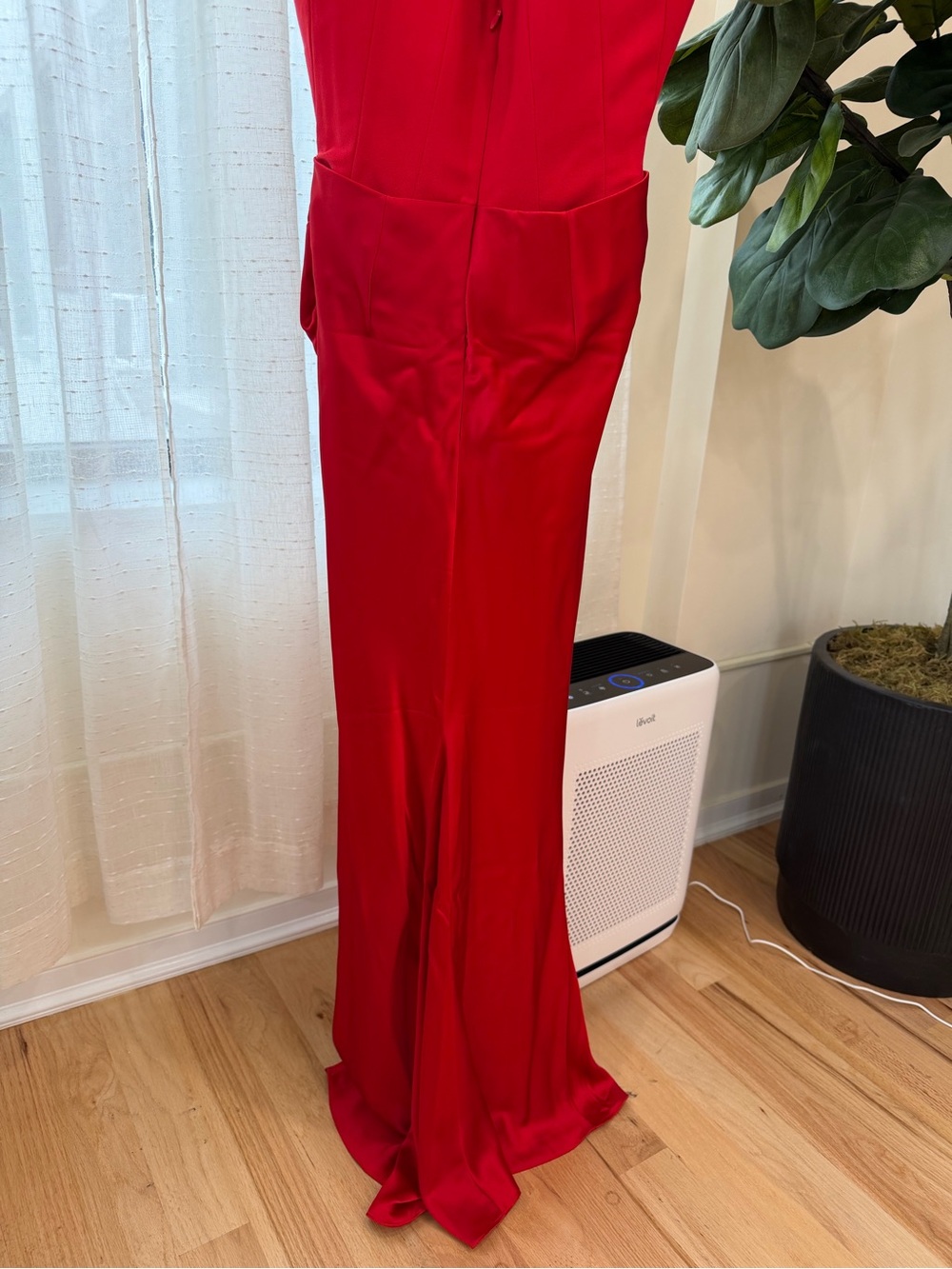 Persephone RED Strapless Satin Corset Cocktail Dress- NEW - Picture 7 of 10